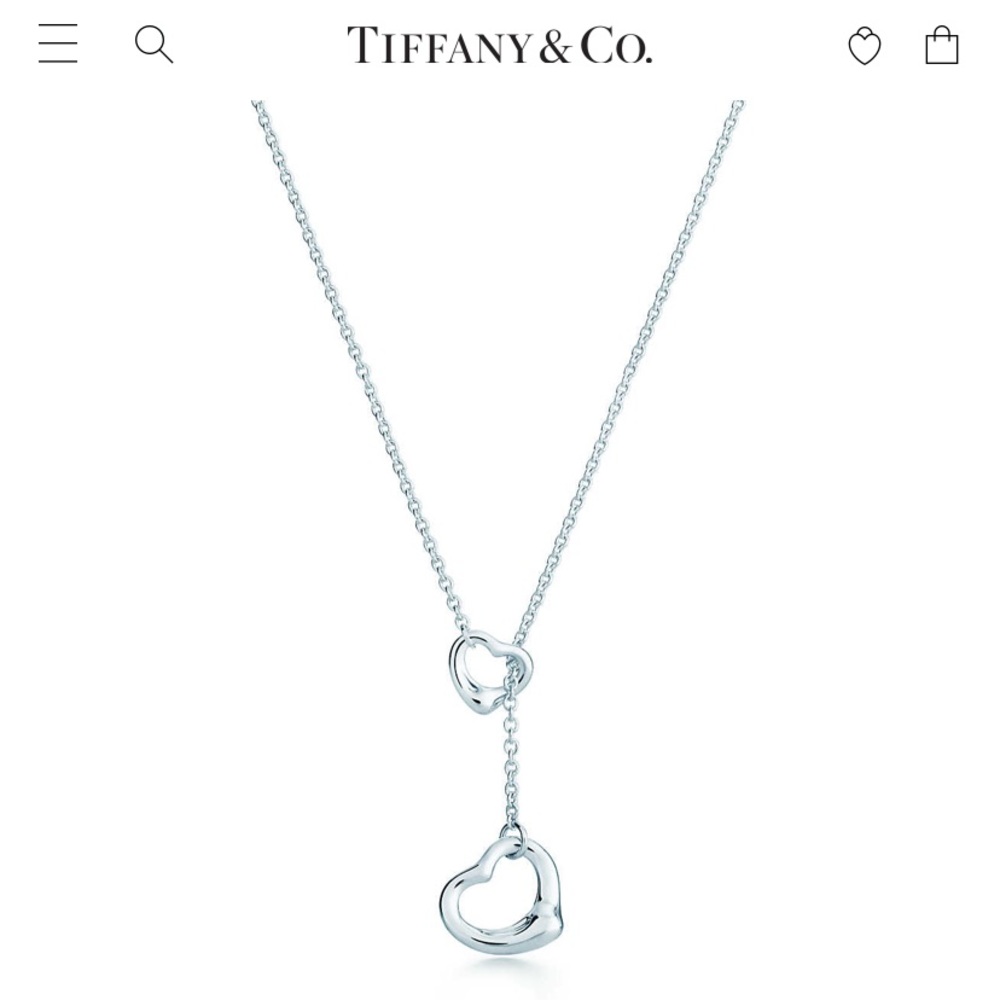 Tiffany & Co. Open Heart Lariat Necklace
